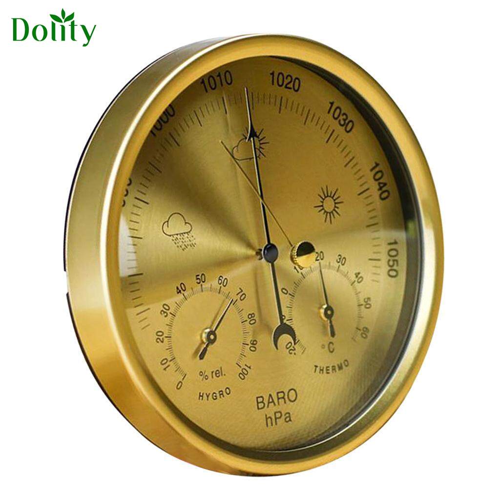 Dolity Wall Barometer & Thermometer Hygrometer Weather Station Hanging