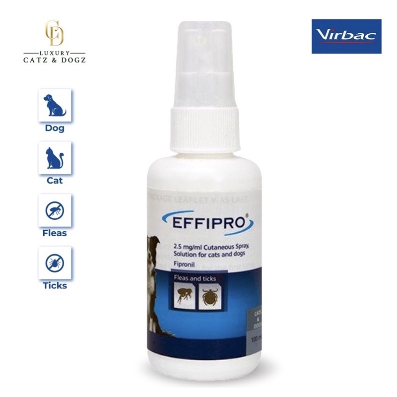 COD Virbac Effipro Tick Flea Pet Spray 100ml Lazada PH