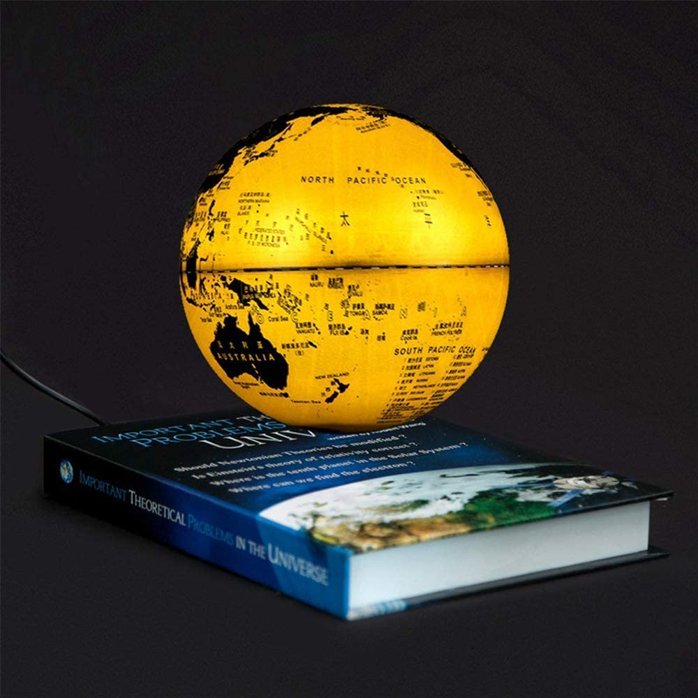 Magnetic Rotating  Levitation Floating 6 inch Globe With Book Base Deco artware 
