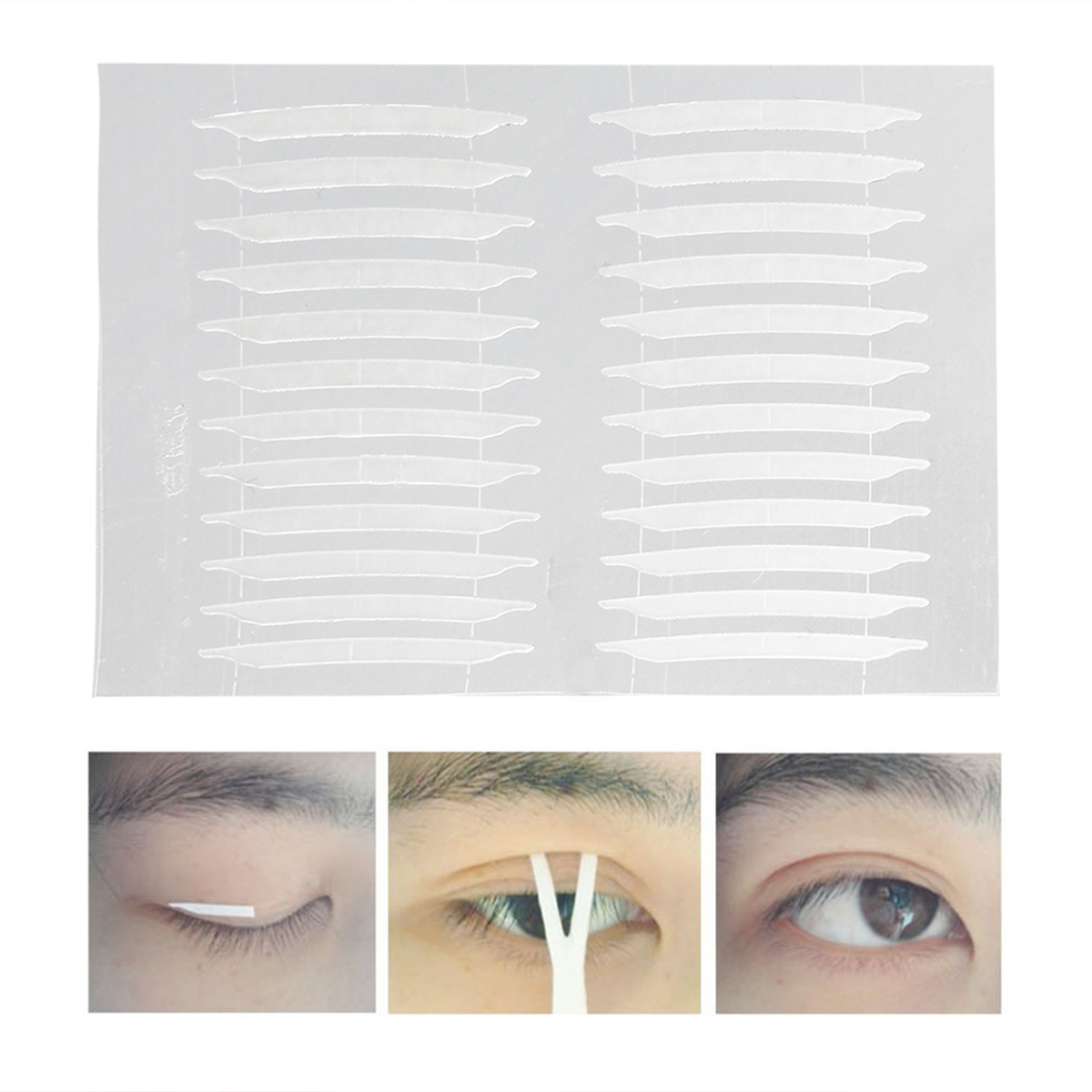 BEAUTYBIGBANG Bộ dụng cụ trang điểm Miếng dán 3D mắt vô hình Hai mặt trong suốt Băng dán mí mắt Dùng thử Stiker Eyes Makeup Tape ZenababyShop