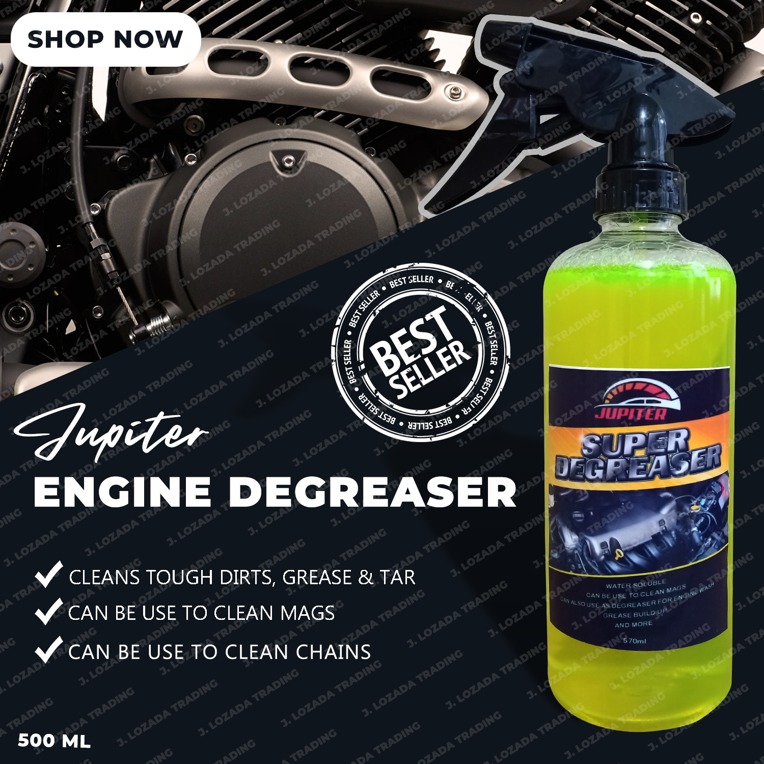 Engine Degreaser 500 ml Cleaner, Degreaser and MultiPurpose Cleaner