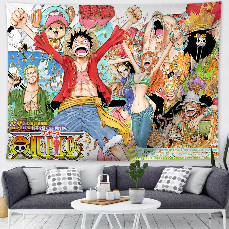 Customized Anime One Piece Dormitory Large Wall Cloth Decoration Background Cloth Hanging Flag Movie Poster Tapestry Photo Wall Cloth Lazada Ph