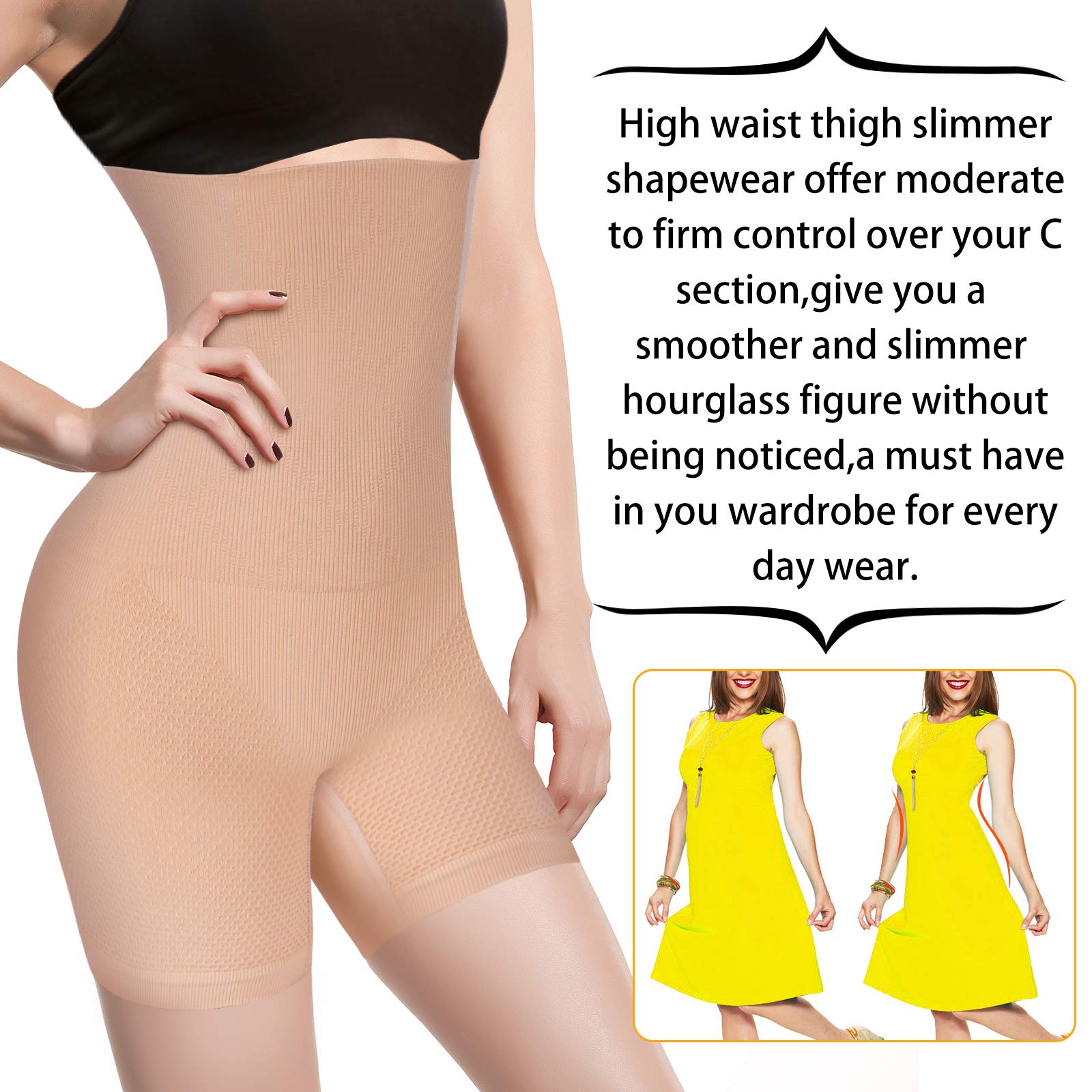 Plus Size Women Body Shaper High Waist Abdomen Shapewear