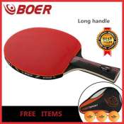 Boer Ping Pong Racket with Pimples (Long Handle)