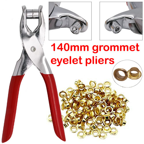 Eyelet Setting Pliers with a bag of eyelets