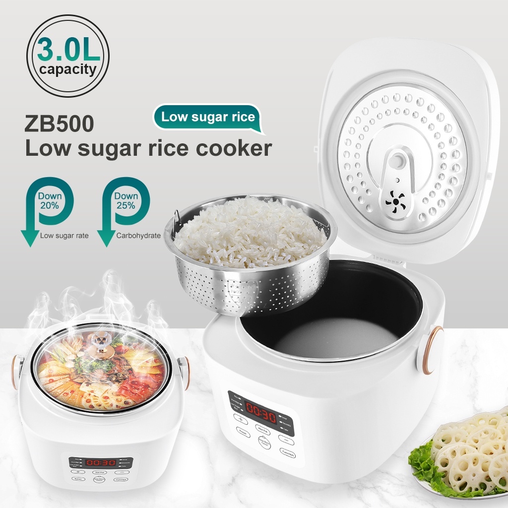 ZOLELE ZB500 Low Sugar Rice Cooker Smart Hot Pot Rice Cooker 3L Lazada PH