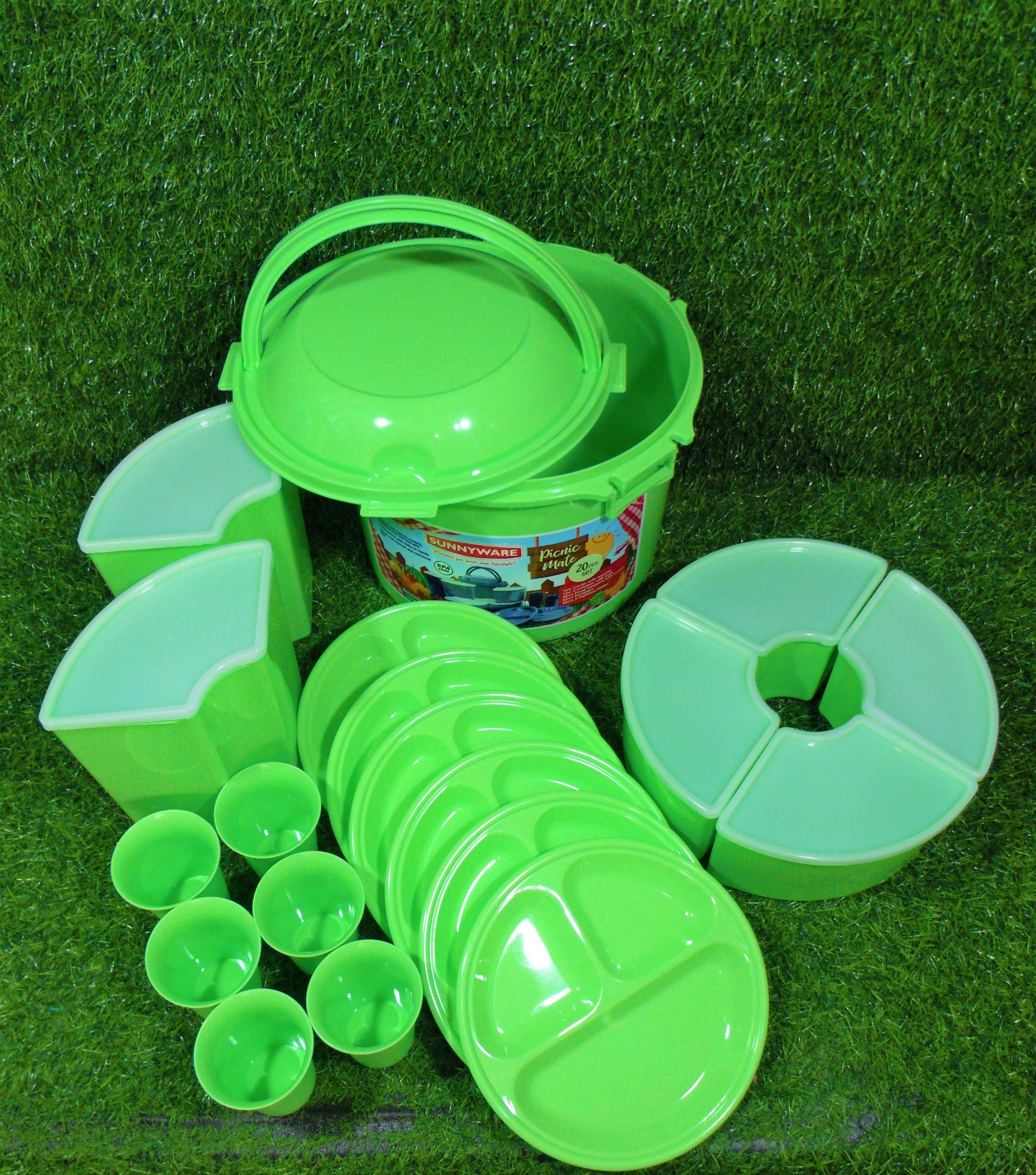 9822 Sunnyware 20 in 1 Picnic Set with box (Choose color) Lazada PH