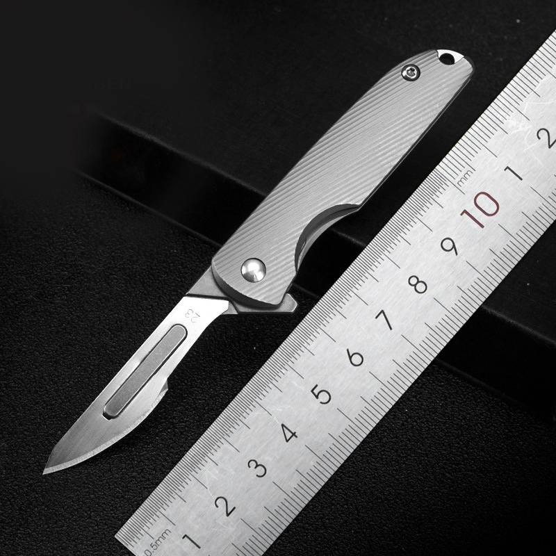 Medical titanium knife scalpel multifunctional folding knife portable
