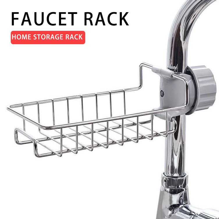 Ckx Kitchen Stainless Steel Sink Drain Rack Sponge Storage Faucet