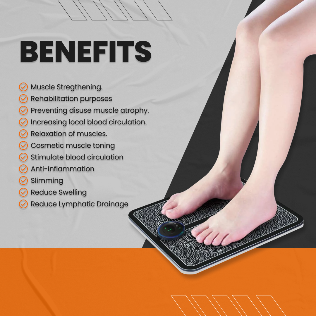 Dropship EMS Foot Massage Pad Electric Stimulator Massager Unit  Rechargeable Leg Reshaping Muscle Pain Relax to Sell Online at a Lower  Price