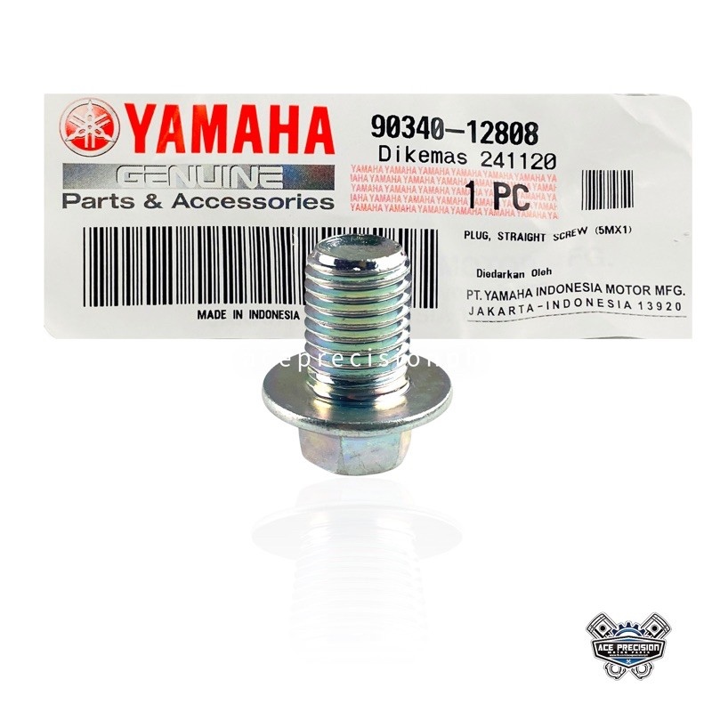 OIL DRAIN PLUG SPORTY/SOUL CARB/Fi/ AEROX/NMAX V1 9034012808 YAMAHA