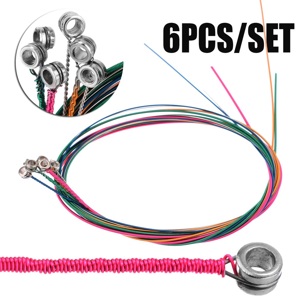 PLAYOU 6Pcs/Set Acoustic Guitar String Set Phosphor Bronze Musical Instrument Accessories