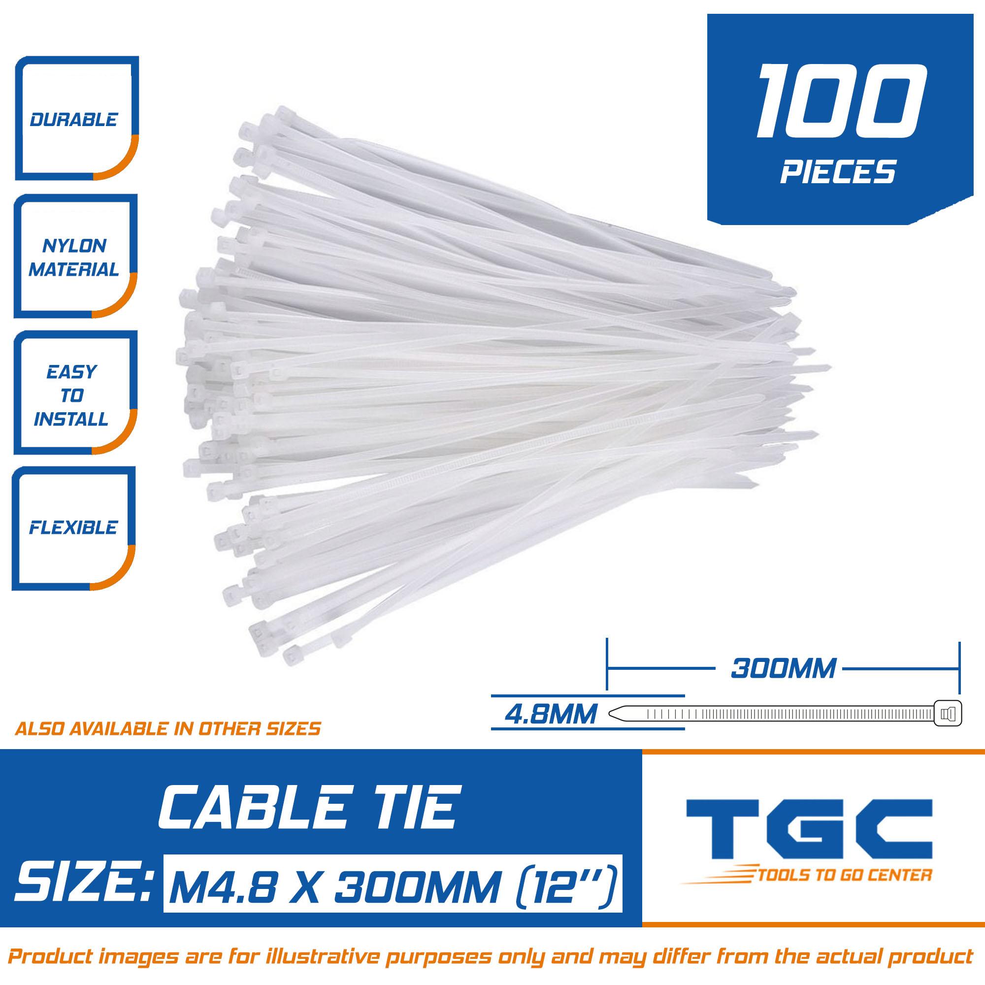100Pcs/Pack Nylon Network Plastic Cable Wire Zip Tie Cord Strap Belt Supplies 