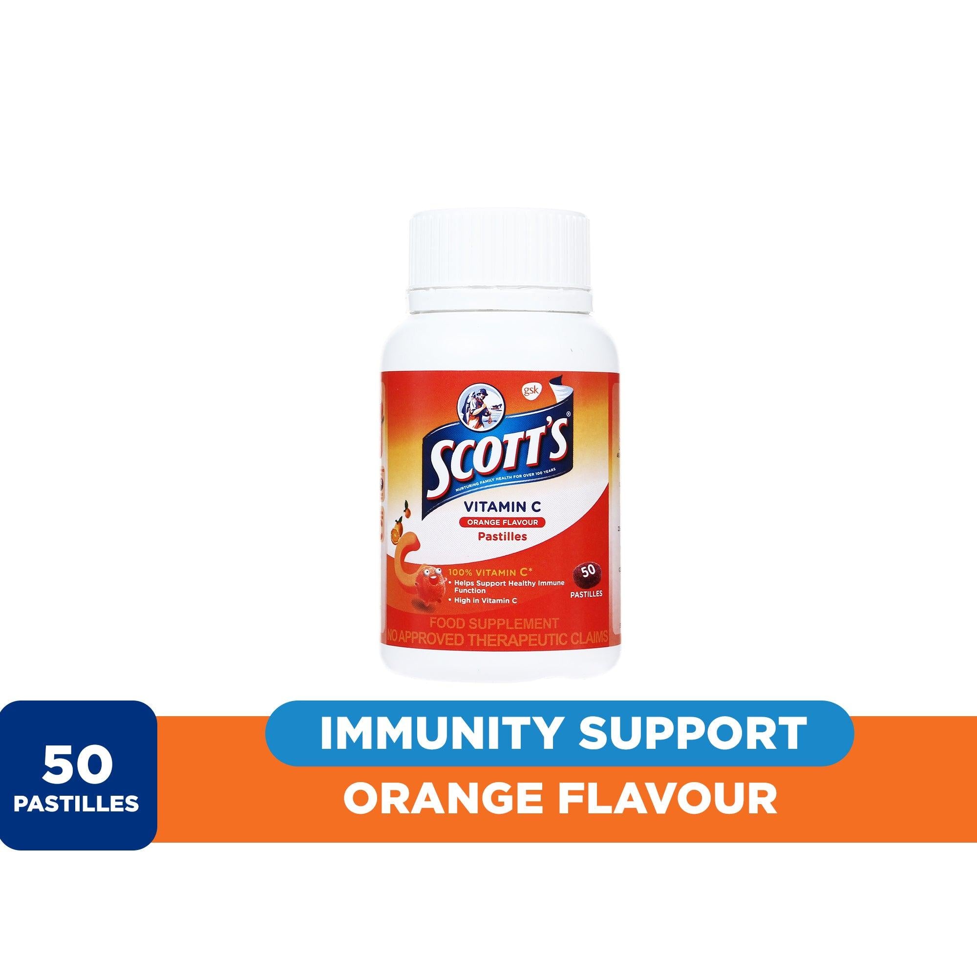 Scotts Vitamin C Pastilles Orange Flavour 50s | Lazada PH