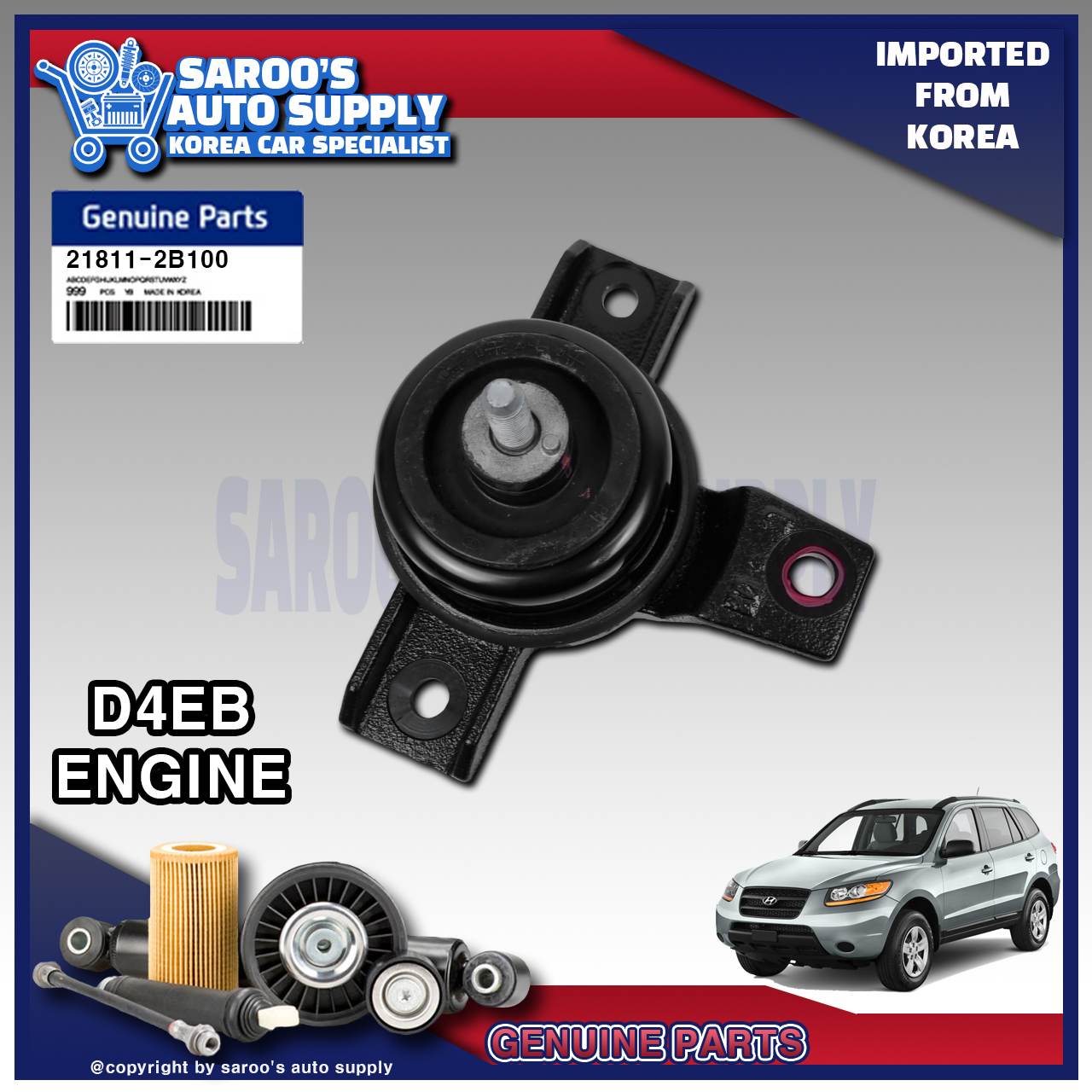 [Genuine] Engine Support / Engine Mounting For Hyundai Santa Fe , 2006