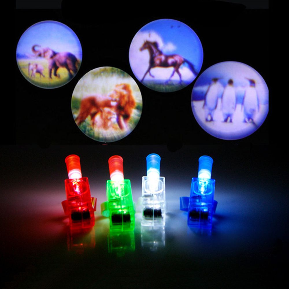 YJFUY วันเกิดของขวัญ Kids Toys นิ้วมือแหวน Luminous Chic ออกแบบอุปกรณ์โคมไฟใยแก้วน้ำแสงแหวน LED ไฟฉายแสง