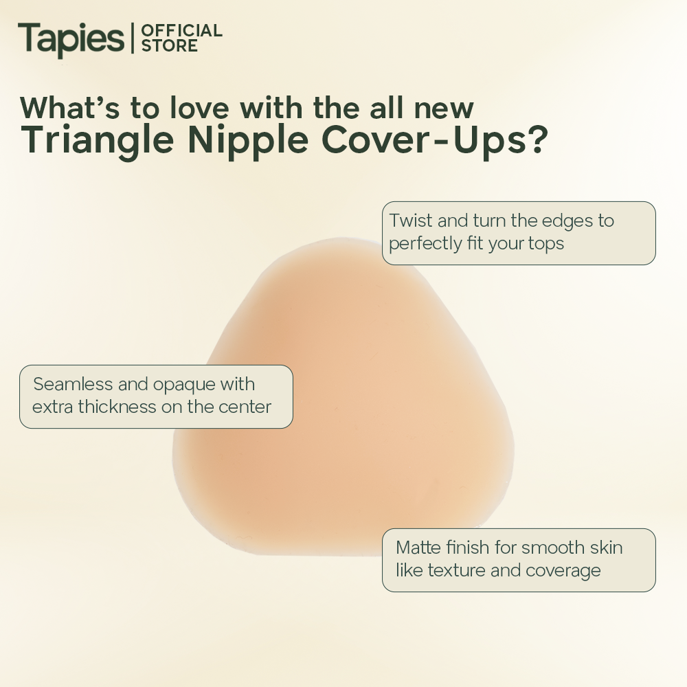 Tapies Triangle Nipple Cover-Ups in Soy [Seamless, Opaque