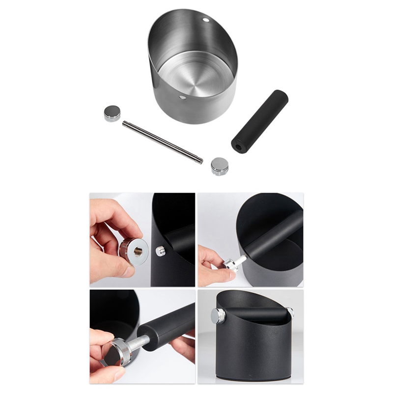 Knock Box for Coffee with Removable Knock Bar Espresso Bin for Home Kitchen Office Espresso Machine Accessories