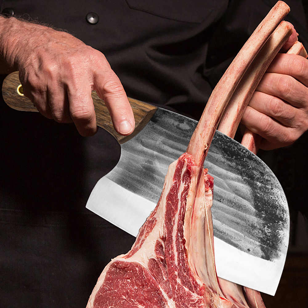 JENZESIR 5Cr15Mov Professional Butcher Knife Set Chef Knife Set Kitchen  Knife Set Sharp Blade Slicer Cleaver Knife Stainless Steel Kitchen Knives  Santoku Knife Cooking Cutter Meat Slicing knife Set Fillet Knife Set