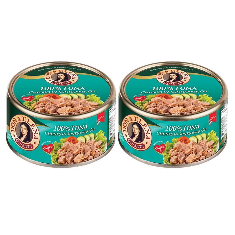 Dona Elena 100 Tuna Chunks in Sunflower Oil 100g Pack of 2 Lazada PH