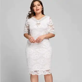 white lace dress xl