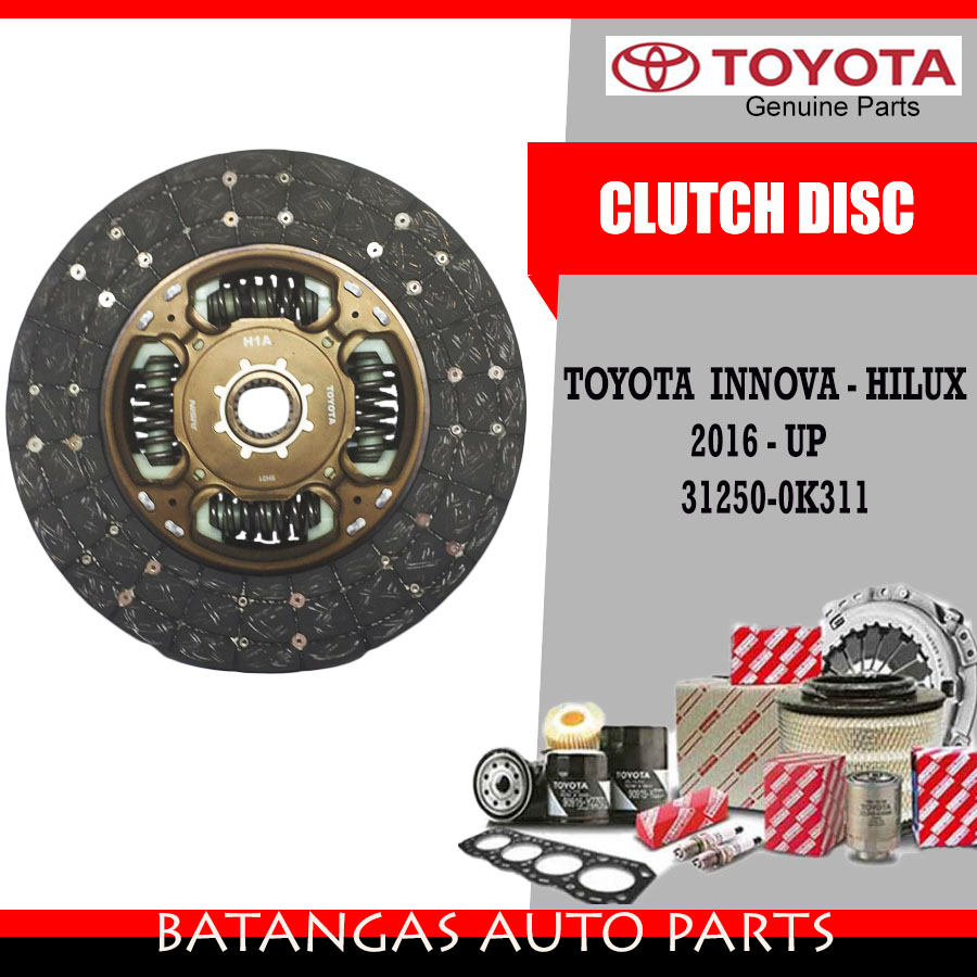 Original Toyota Clutch Disc for TOYOTA HILUX/ INNOVA 2016UP PN 31250