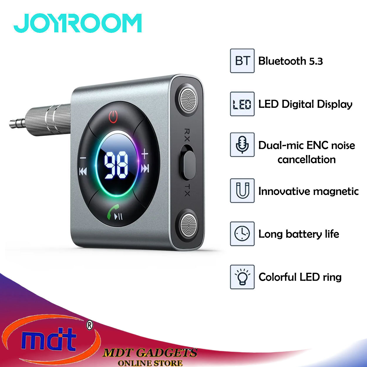 Joyroom JR-CB2 2-in-1 Bluetooth Audio Sender / Empfänger