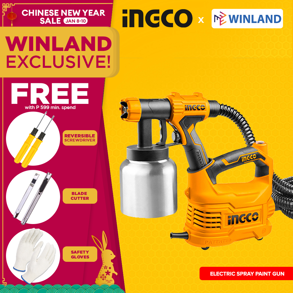 INGCO by Winland Floor Based Electric Paint Spray Gun Painting Machine