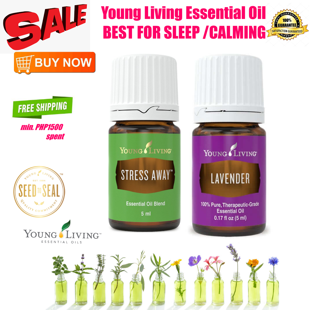 Sale Young Living Essential Oil Oil Blend Bundle Sleep Tight Stress Away 5ml And Lavender 5ml 5629