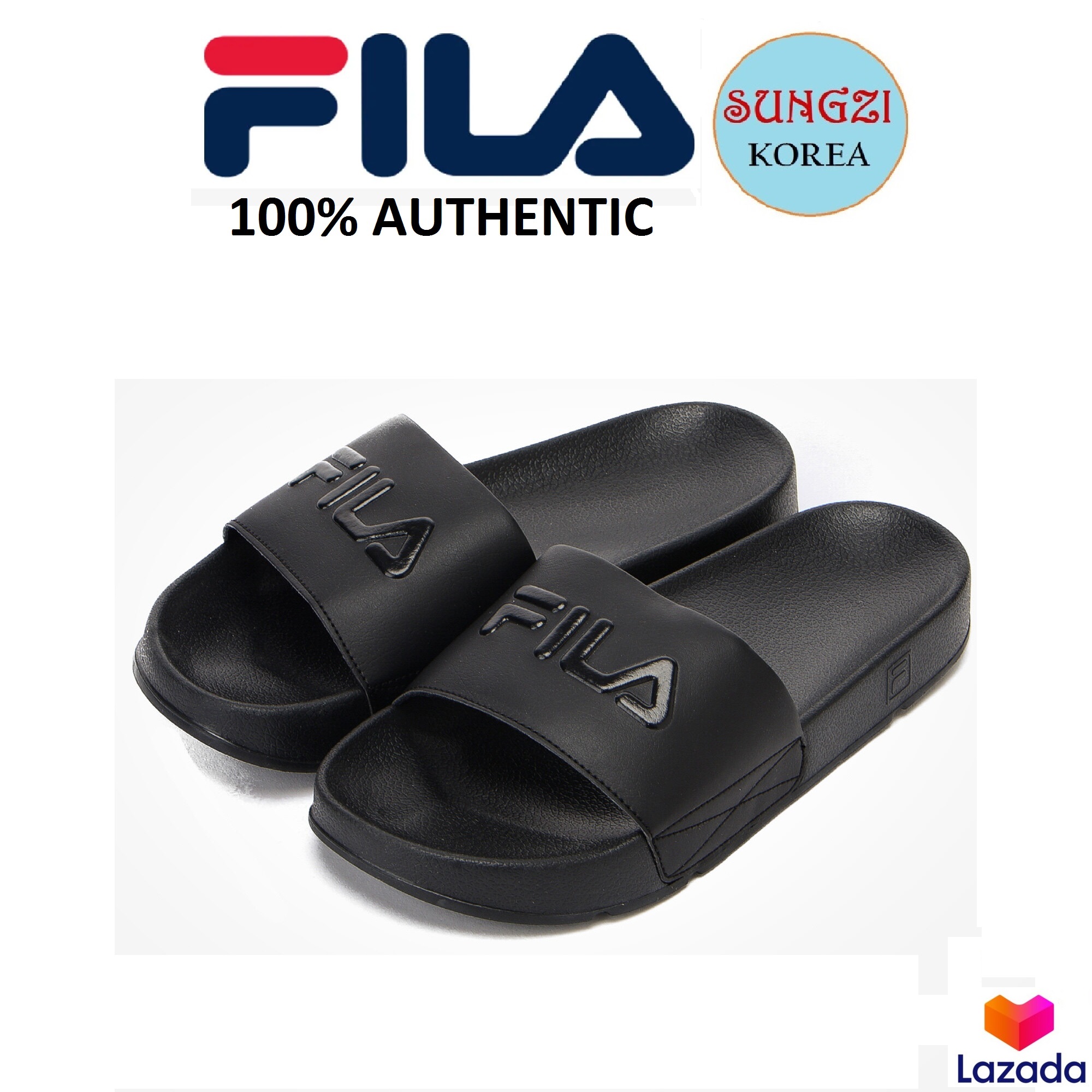 fila black slides