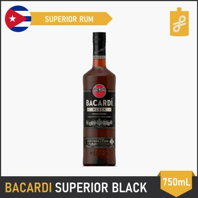 Bacardi Premium Black Rum 750mL