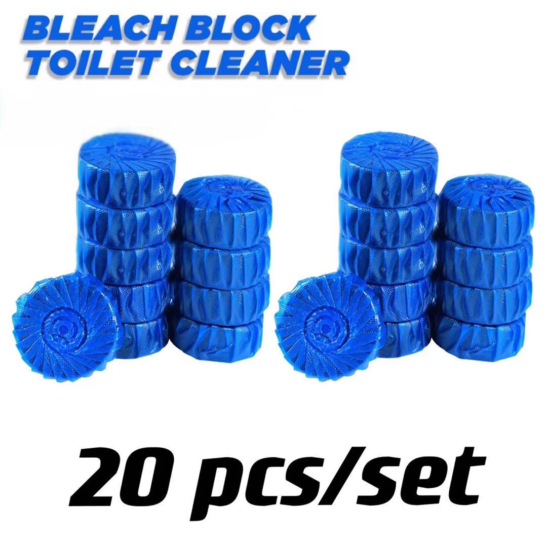 20 pcs/set Blue Tablet Toilet Bowl Cleaner Automatic Tank Bowl Bathroom