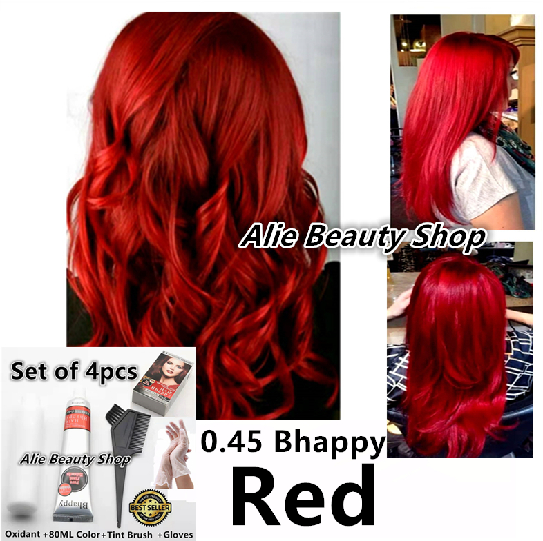 Red Hair Dye Permanent Hair Color Set 045 Bhappy Lazada Ph 1625