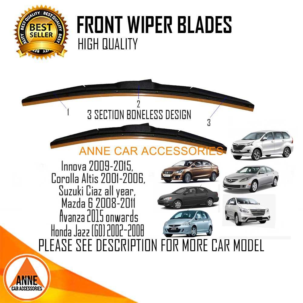 toyota corolla 2011 wiper blade size