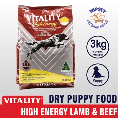 Vitality High Energy 3kg for Puppies, Pregnant & Nursing Females, Show Dogs & Working Dogs