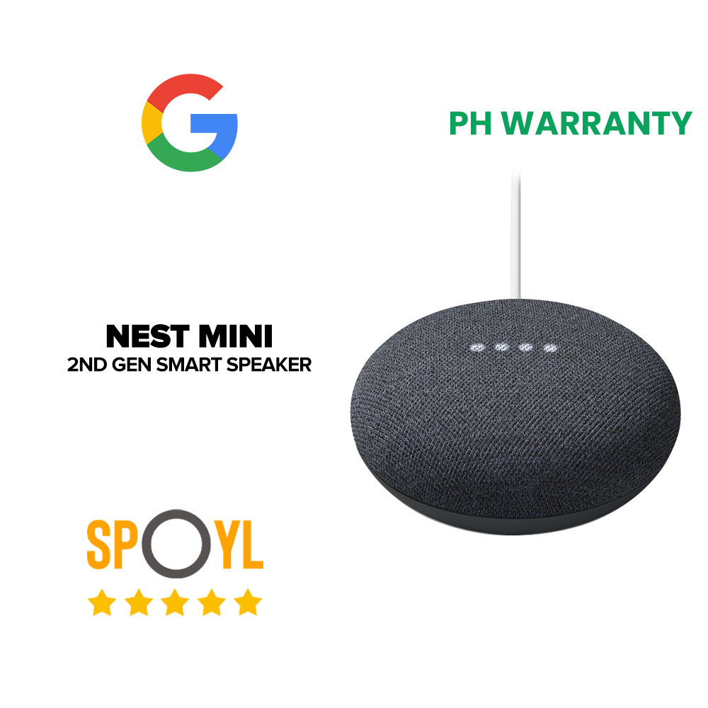 Google Nest Mini (2nd Gen) Smart Speaker - Charcoal