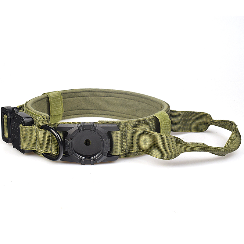 Tactical AirTag Dog Collar, Heavy Duty Air Tag Dog Collar [Thick & Wide