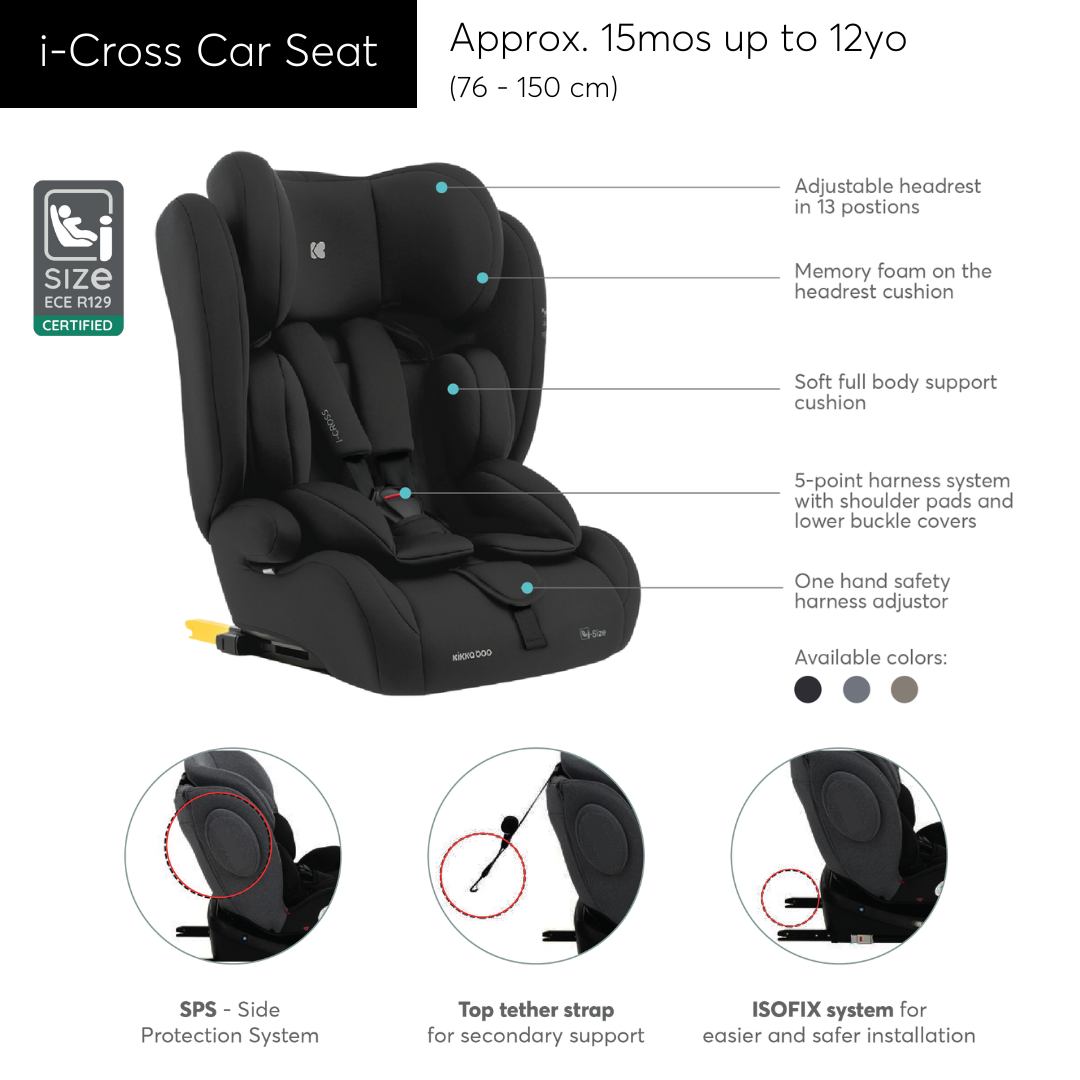 Car seat size chart hotsell