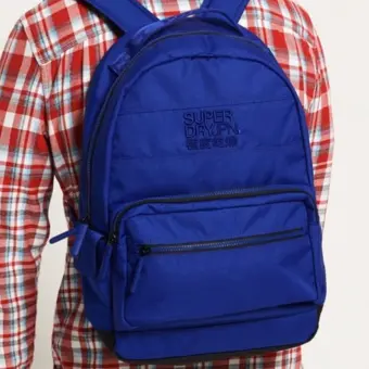 blue superdry backpack