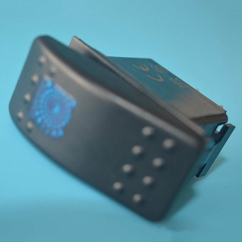 12v 20 Amp Waterproof Blue LED On/off Boat Marine SPST 3P Rocker Switch ...