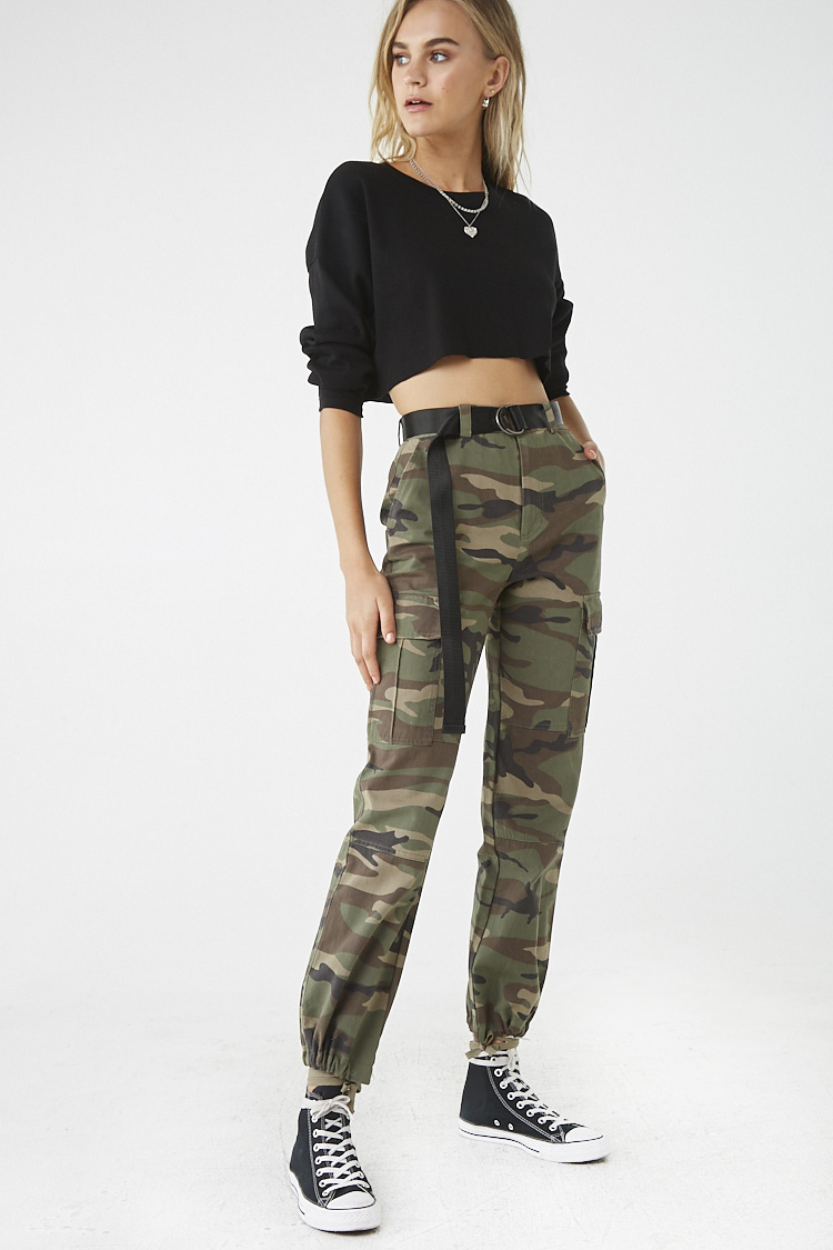forever 21 camo joggers womens