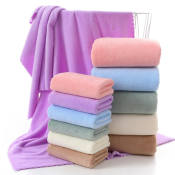 FELIZQUE Soft Cotton Bath Towel (100% Absorbent, Solid Color)