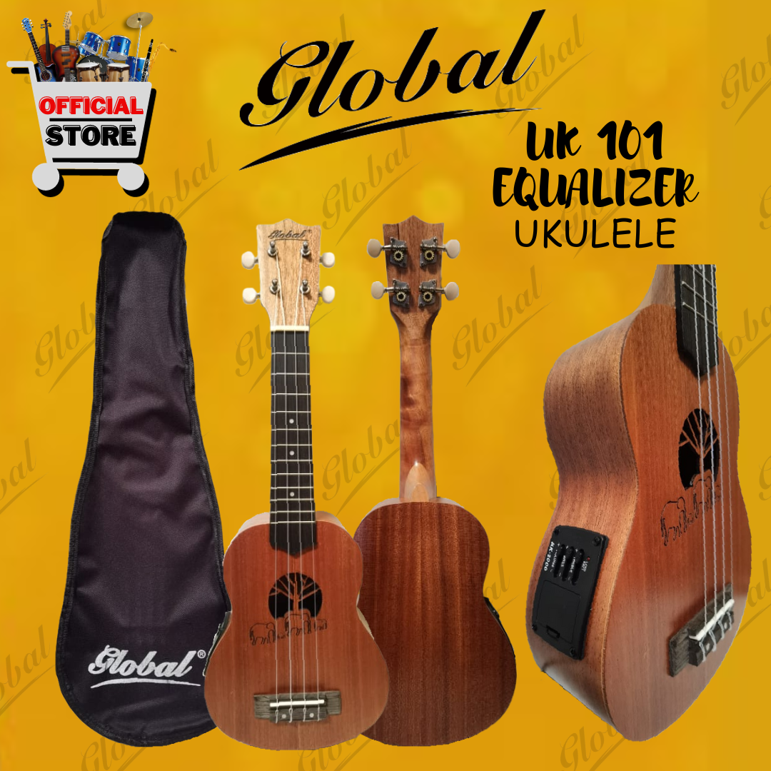 UKULELE GLOBAL UK-101 EQ WITH BAG | Lazada PH