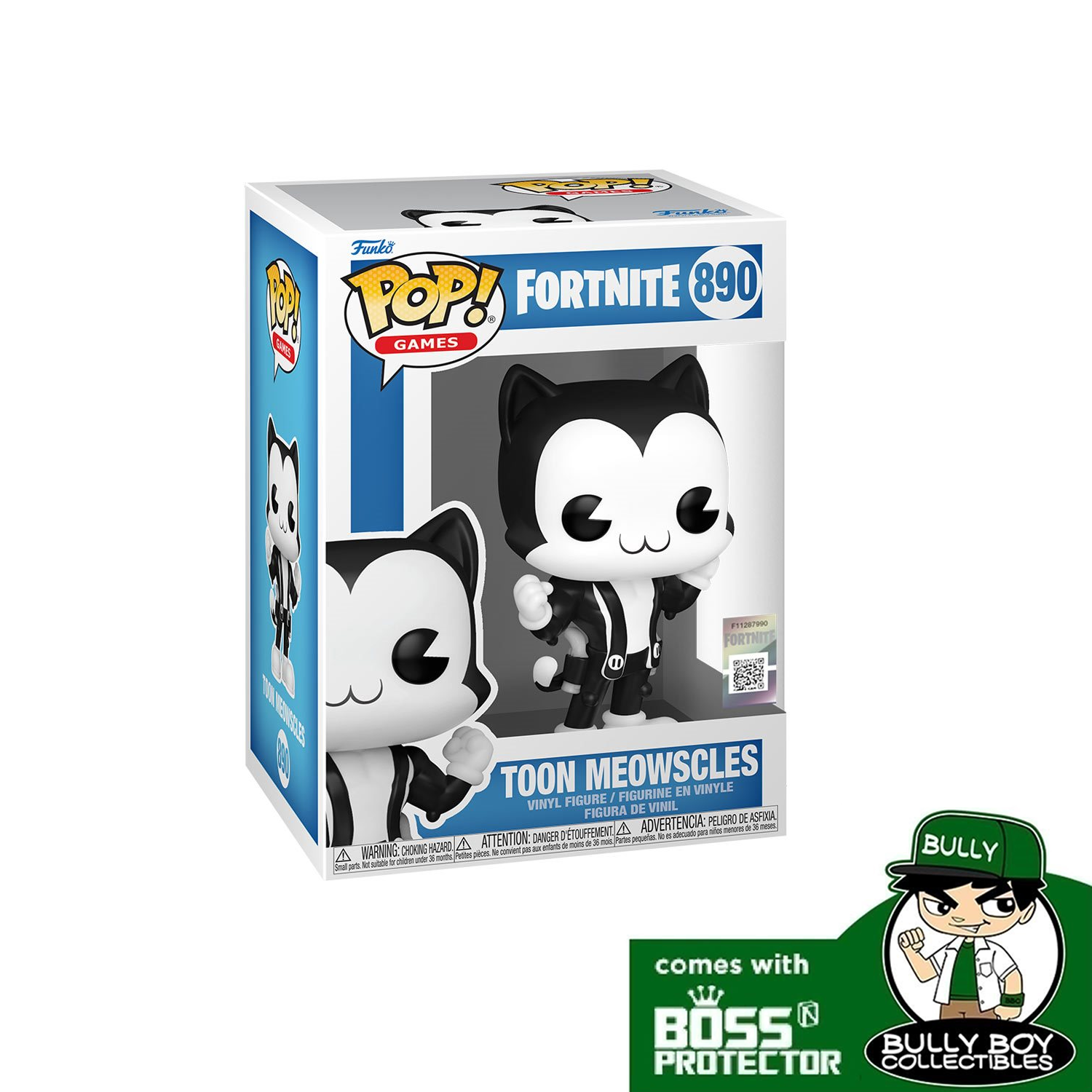 Funko POP Games Fortnite Toon Meowcles 890 With Boss Protector