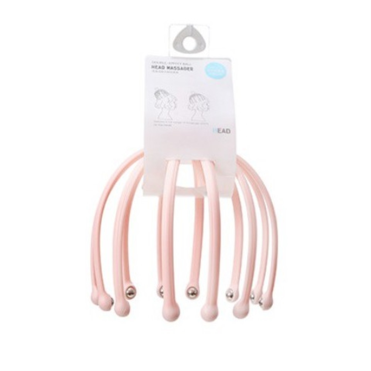 Miniso Octopus Head Massager Rolling Balls Head Massager Pink/Green