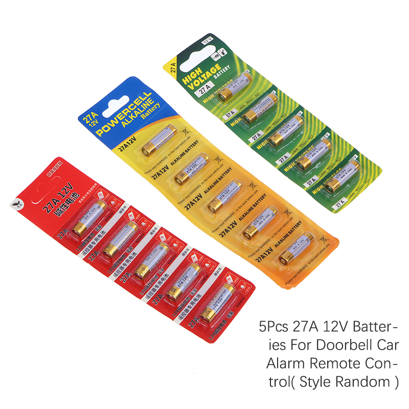 5Pcs 27A 12V Batteries Remote Control Toys Dry Alkaline Battery