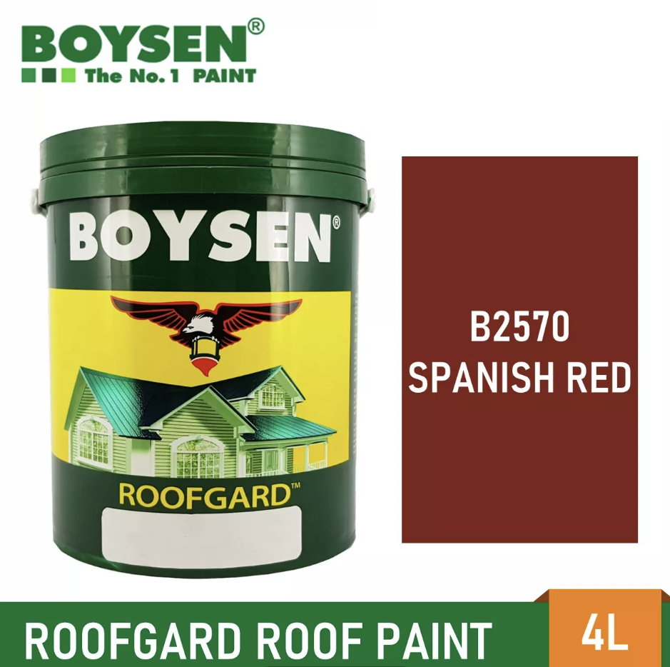 S.W Boysen Roofgard 4 Liters (Gallon) Gloss Acrylic WaterBased Roof Paint 3 Colors 195 Lazada PH