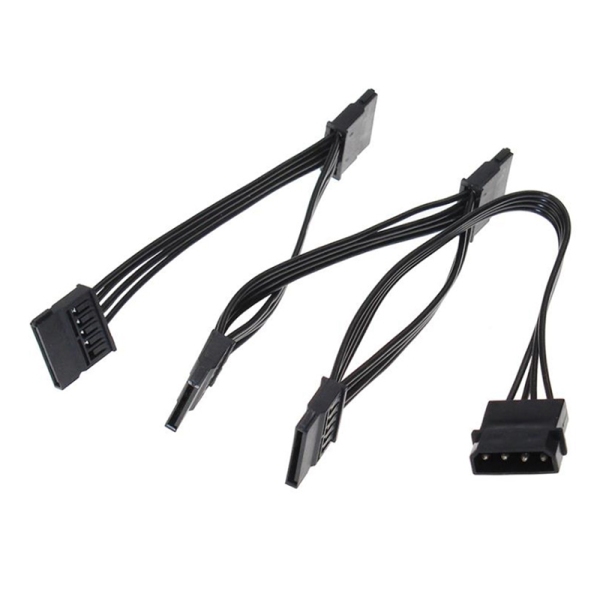 10Pcs Molex 4Pin IDE to 5 SATA 15Pin Hard Drive Power Supply Splitter Cable for DIY PC Sever 18AWG 4-Pin to 15-Pin Power