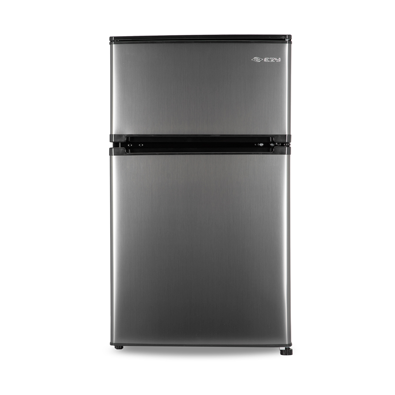 Haier Cu Ft Two Door Mini Fridge W Freezer HC32TW10SV, Virtual Steel
