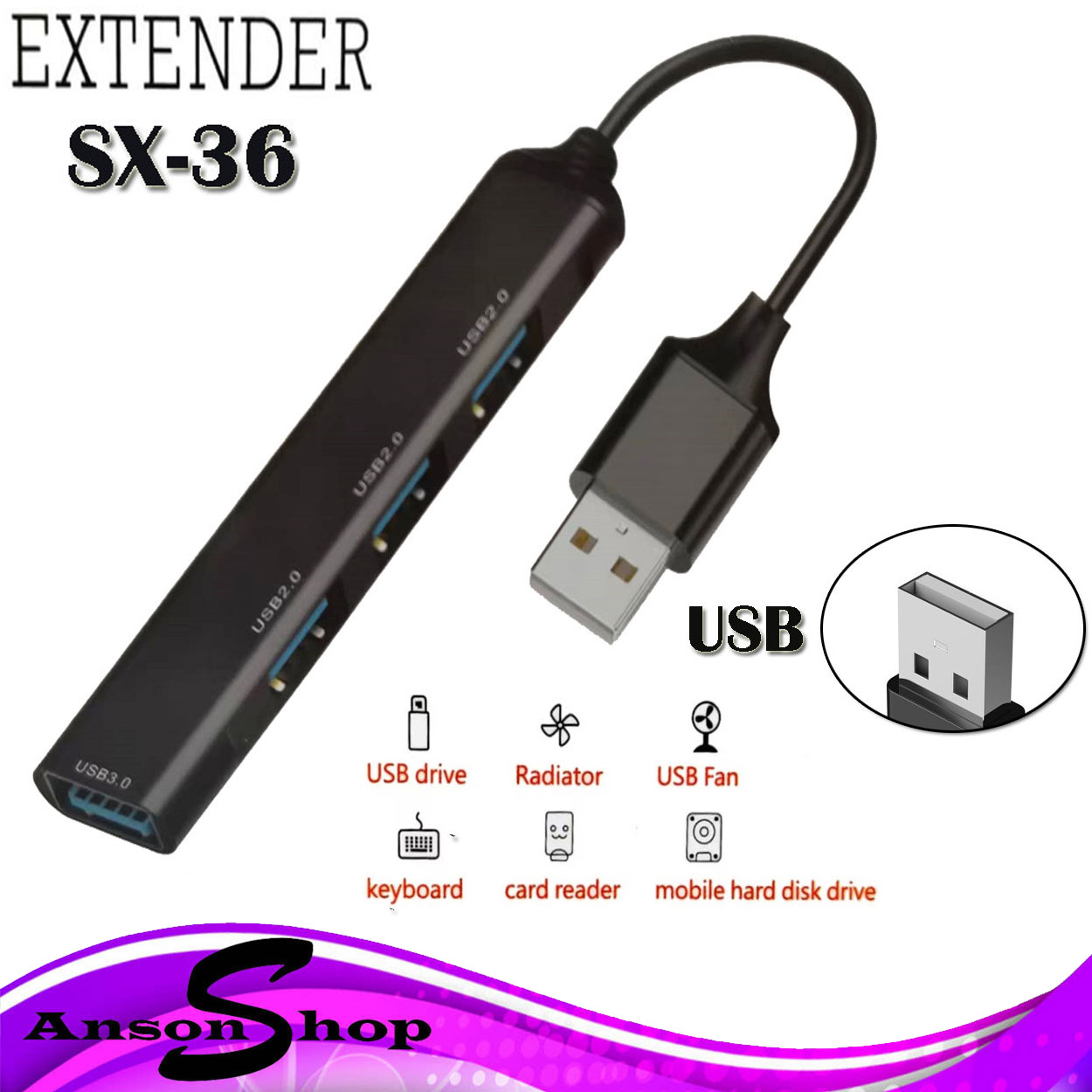 Multifunctional Extender TypeC/USB 3*2.0+1*3.0 Lazada PH